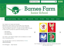 Tablet Screenshot of barnes-farm-junior.eschools.co.uk